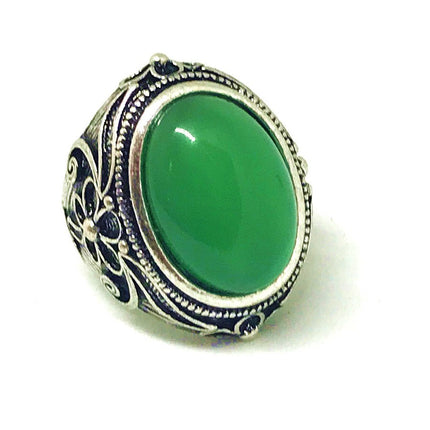 Natural Green Jade Ring - Wnkrs