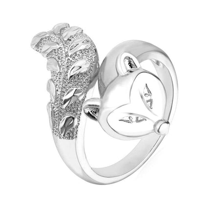 Cute Fox Design Women's Bypass Ring - Wnkrs