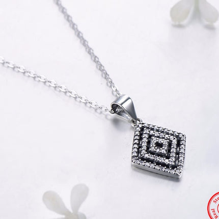 Sterling Silver Spider Webs Classic Pendant Necklace - wnkrs