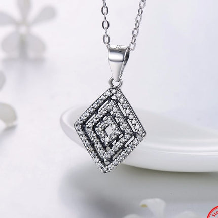 Sterling Silver Spider Webs Classic Pendant Necklace - wnkrs