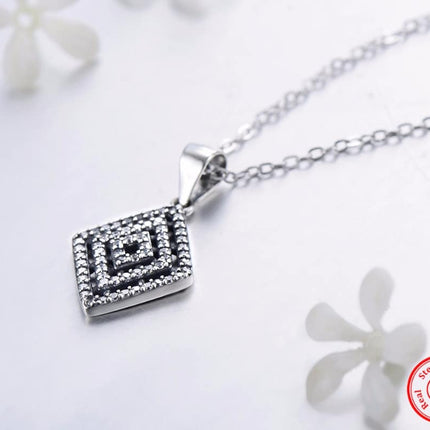 Sterling Silver Spider Webs Classic Pendant Necklace - wnkrs