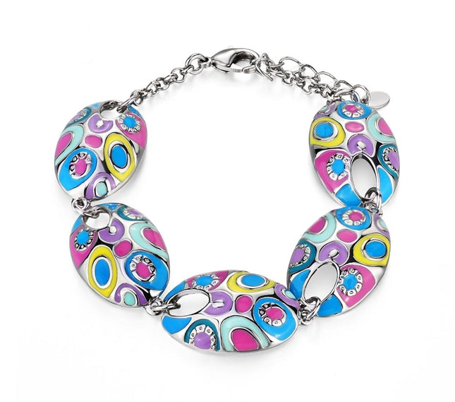 Ethnic Colorful Enamel Bracelet With Water Drop Pattern - Wnkrs