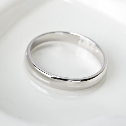 Classic Minimalistic Polished Silver Couple Rings - Wnkrs