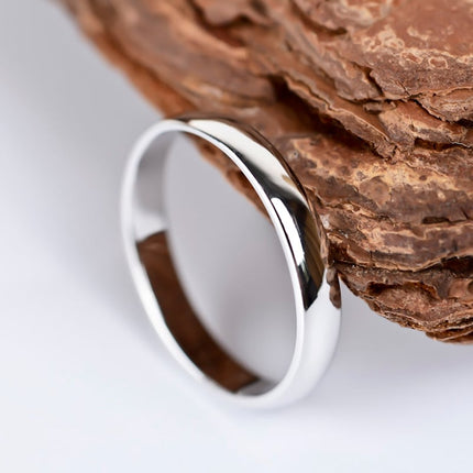 Classic Minimalistic Polished Silver Couple Rings - Wnkrs