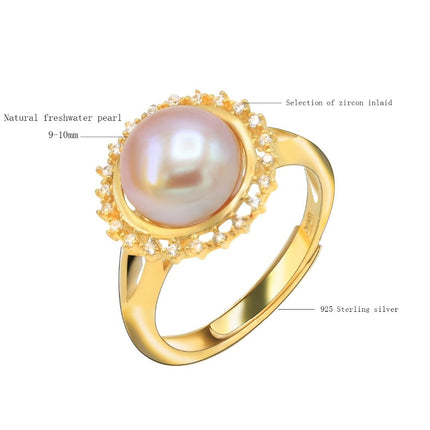 Artistic 925 Sterling Silver Ring for Women with Pearl - Wnkrs