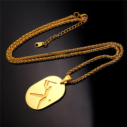Baseball Style Stainless Steel Unisex Pendant - Wnkrs