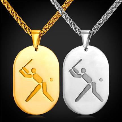 Baseball Style Stainless Steel Unisex Pendant - Wnkrs