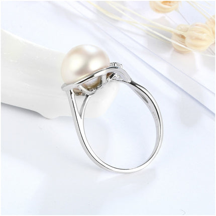 Elegant 925 Sterling Silver with Natural Freshwater Pearl Ring for Women - Wnkrs