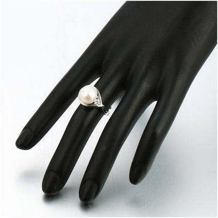 Elegant 925 Sterling Silver with Natural Freshwater Pearl Ring for Women - Wnkrs