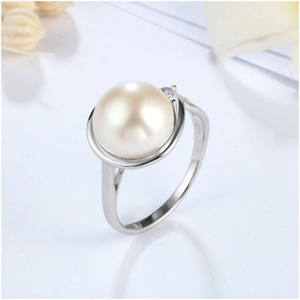 Elegant 925 Sterling Silver with Natural Freshwater Pearl Ring for Women - Wnkrs