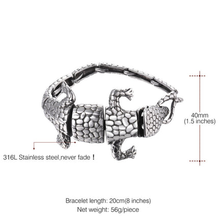 Big Lizard Stainless Steel Bracelets - Wnkrs