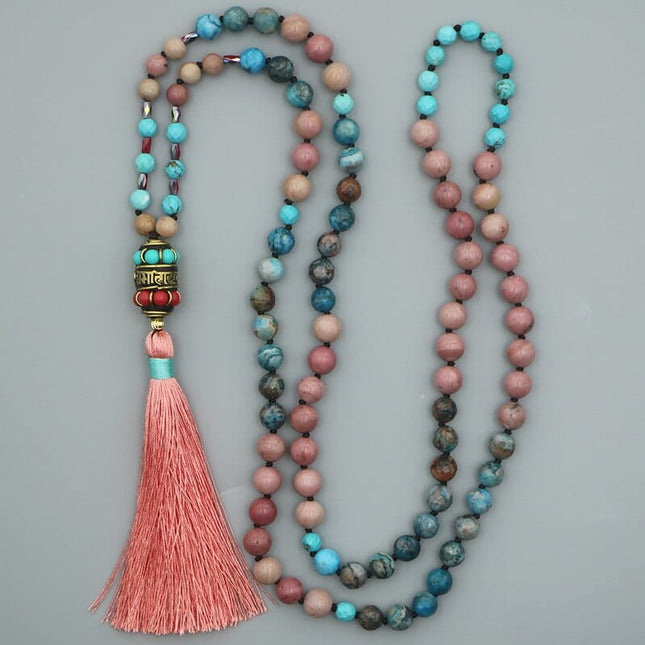 Knotted Beaded Tassel Necklace for Women - wnkrs