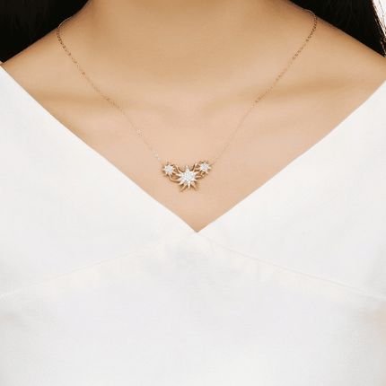 Zircon Sea Starfish Design Women's Statement Necklace - Wnkrs