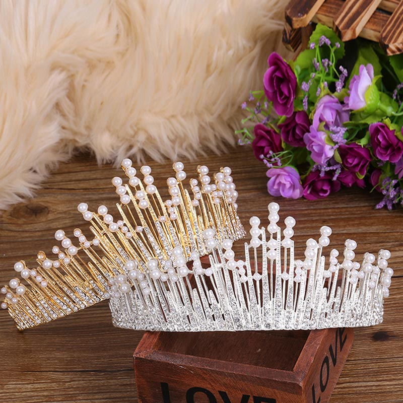 Luxury Pearls / Crystal Hair Tiara for Women