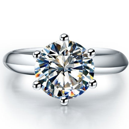 3 Carat Moissanite Engagement Ring - wnkrs