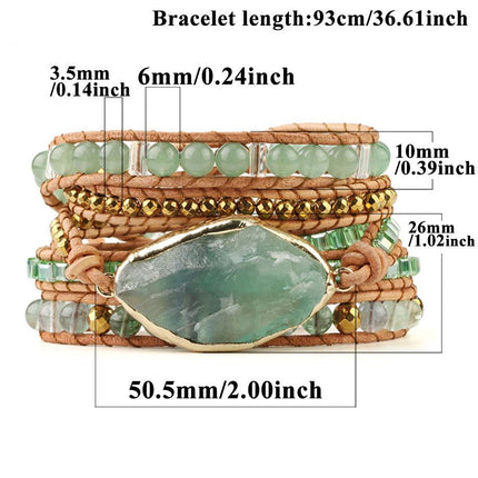 Natural Healing Stone Wrap Bracelet for Women - Wnkrs