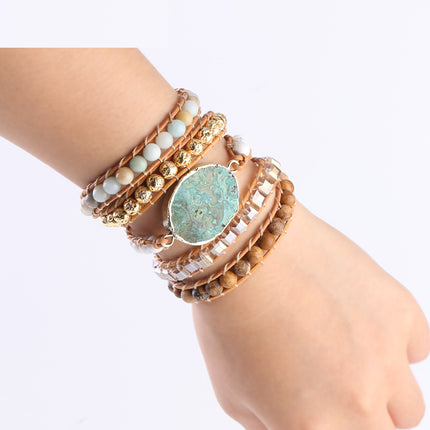 Boho Healing stone Women's Wrap Bracelet - Wnkrs