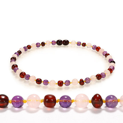 Amber Bracelet And Necklace Set For Girls - Wnkrs