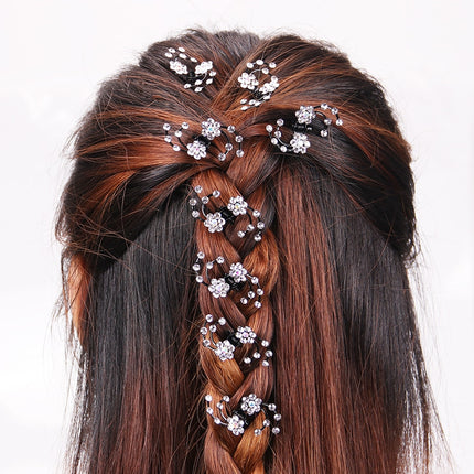 Bridal Rhinestone Snowflake Hair Clips - Wnkrs