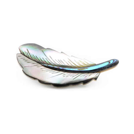 Silver Natural Shell Feather Women's Brooch - wnkrs
