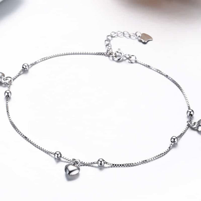 Classic Heart Charms Women's Anklet - wnkrs