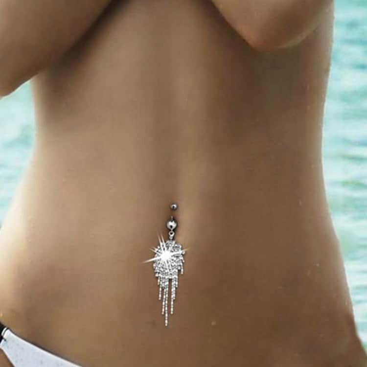 Stainless Steel Dangle Belly Piercing Jewelry