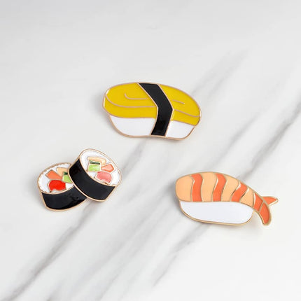 Women's Sushi Shaped Brooches 3 pcs Set - wnkrs