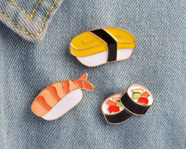 Women's Sushi Shaped Brooches 3 pcs Set - wnkrs