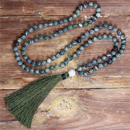 Beaded Long Tassel Necklace - Wnkrs