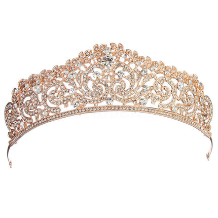 Women's Gold Tiara with Rhinestones - wnkrs