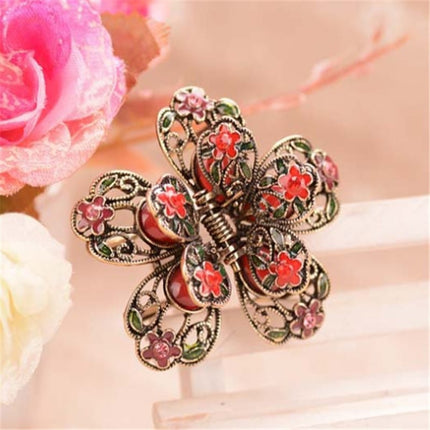 Enamel Colorful Charming Flowers Design Hair Clip - Wnkrs