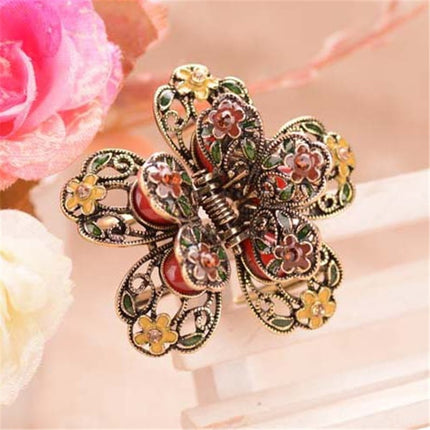 Enamel Colorful Charming Flowers Design Hair Clip - Wnkrs