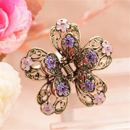 Enamel Colorful Charming Flowers Design Hair Clip - Wnkrs