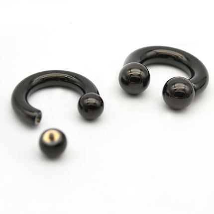 Black Titanium Circular Barbells 12 pcs Set - wnkrs