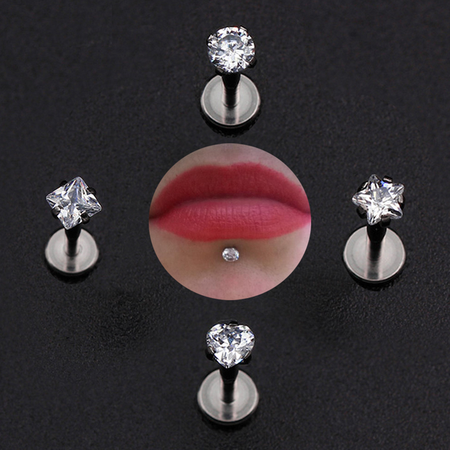 Zircon Lip Piercing for Women - Wnkrs