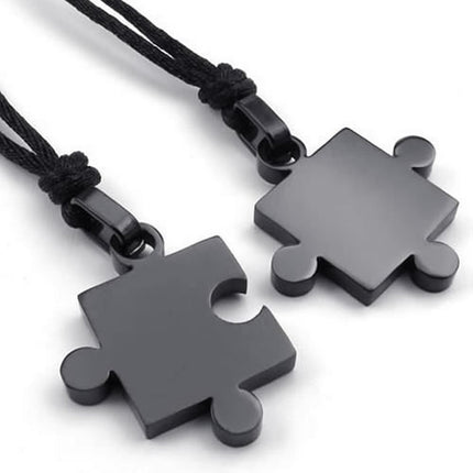 2 Pcs Puzzle Style Couple Pendants - wnkrs