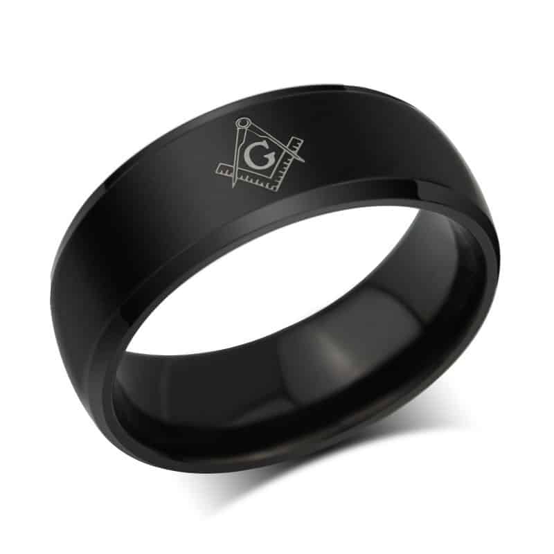 Charming Masonic Stainless Steel Men's Ring