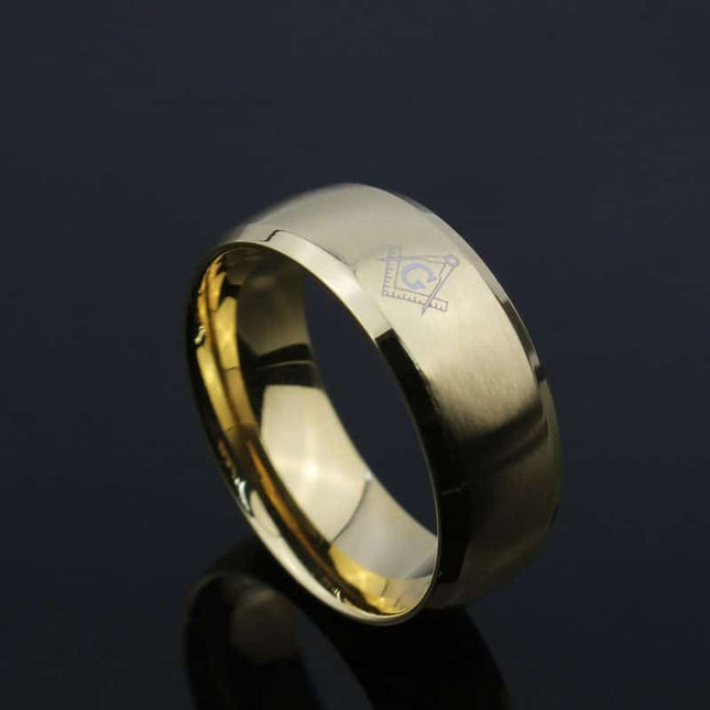 Charming Masonic Stainless Steel Men's Ring