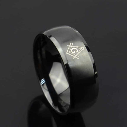 Charming Masonic Stainless Steel Men's Ring - Wnkrs