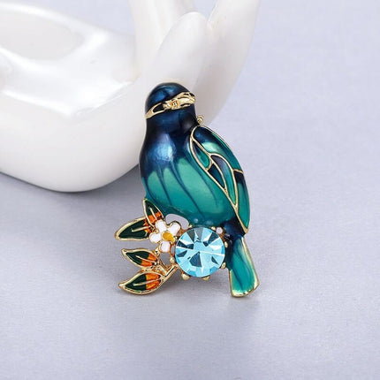 Colorful Enamel Bird Brooch for Women - Wnkrs