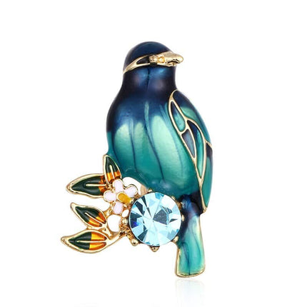 Colorful Enamel Bird Brooch for Women - Wnkrs