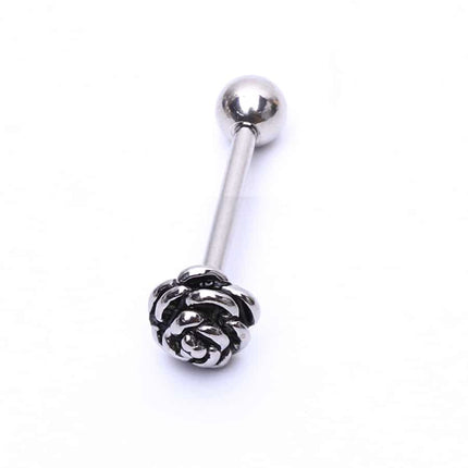 Steel Rose Tongue Ring - wnkrs