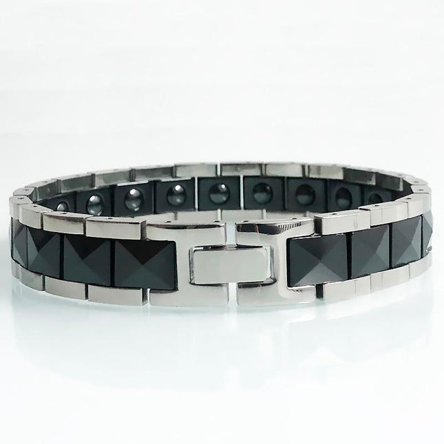 Men's Laconic Design Ceramic Magnetic Bracelet