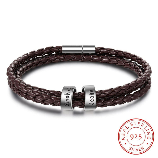 Men's PU Leather Personalized Bracelet