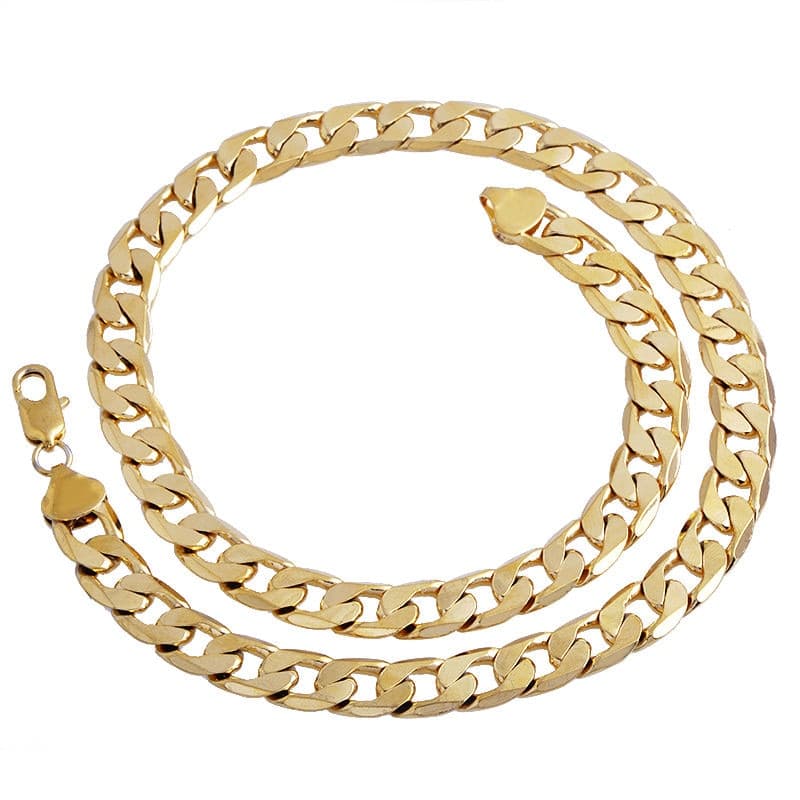 Men's Gold-Tone Curb Chain Necklace