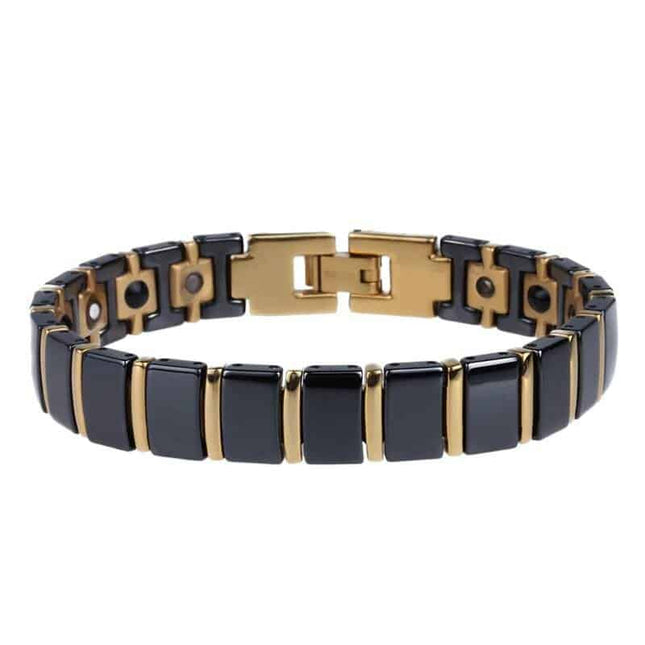 Men's Titanium Steel and Ceramic Magnetic Bracelet - Wnkrs