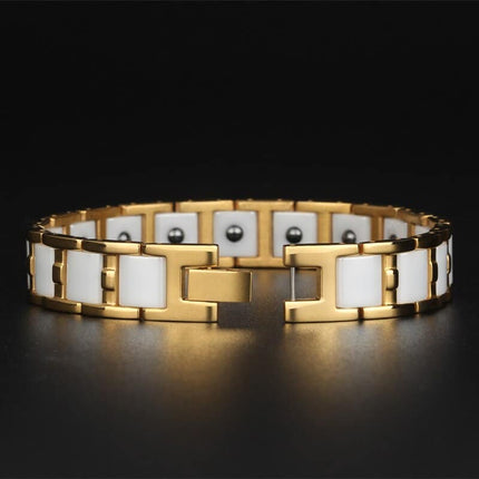 Men's Stainless Steel Frame Magnetic Bracelet - Wnkrs