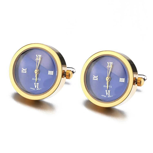 Men's Cuff Links with Functional Watches