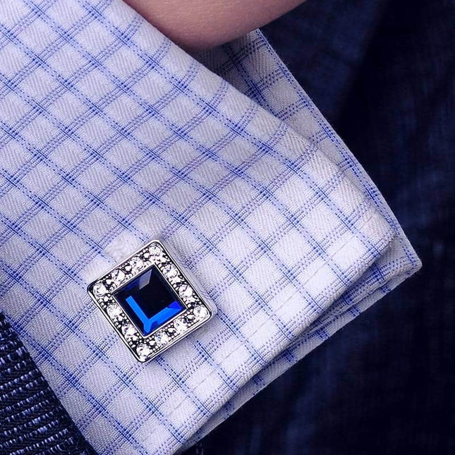 Men's Square Crystal Cufflinks - Wnkrs