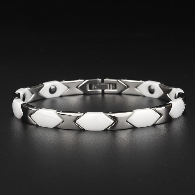 Ceramic and Stainless Steel Rhombus Bracelet - Wnkrs